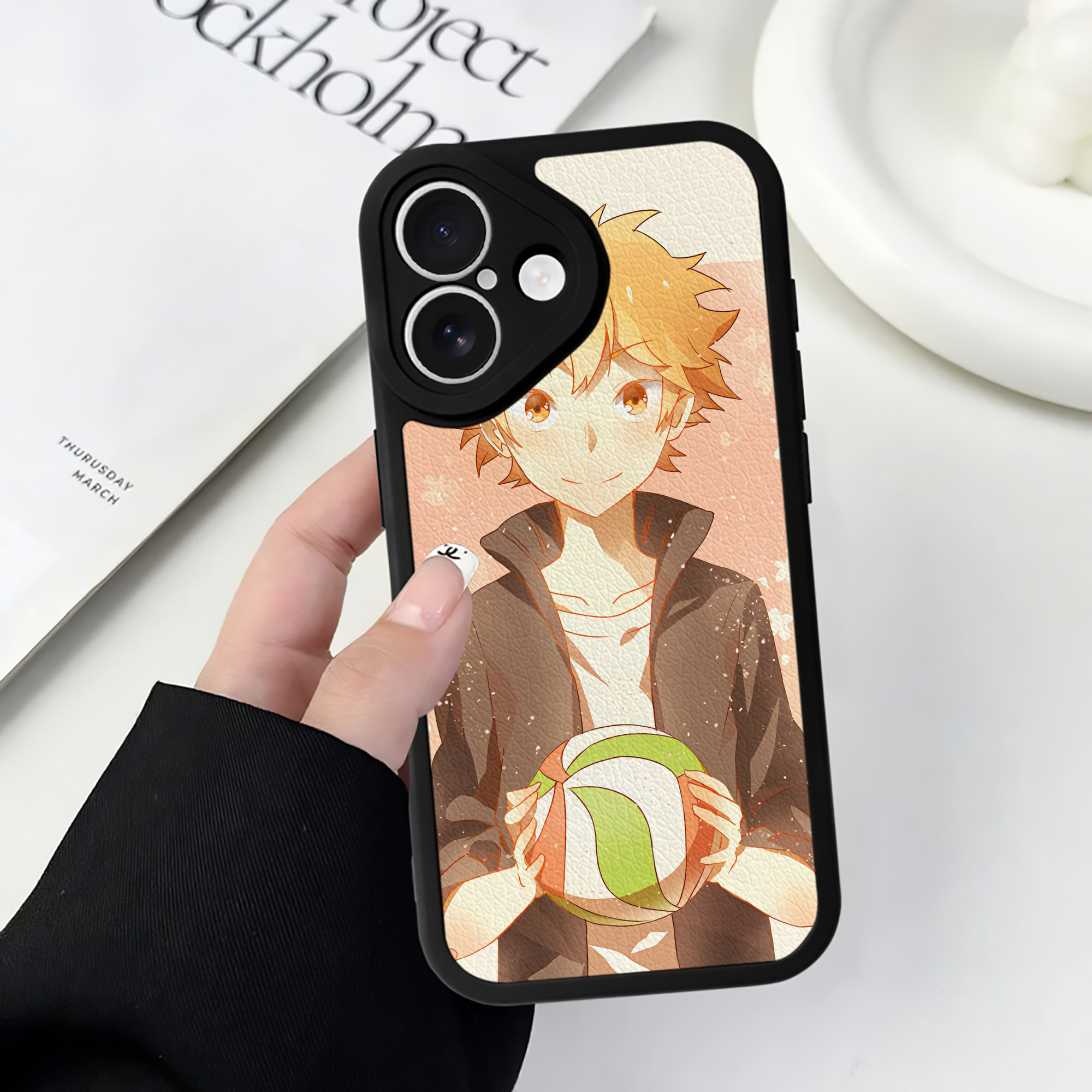 （画像用） ハイキュー!! Haikyu!! 【iPhone 16シリーズ対応】シリコンスマホケース（レザー調） 材質：シリコン